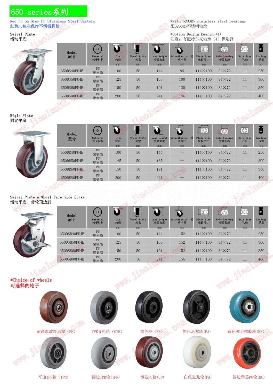 重型不锈钢PU脚轮厂家上海不锈钢脚轮、惠州脚轮、苏州脚轮 重型不锈钢PU脚轮厂家