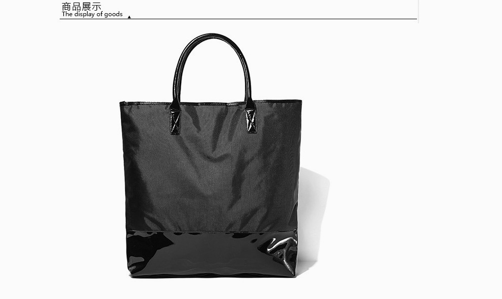厂家直销 简约时尚黑色大容量手提包 休闲时尚购物环保袋
