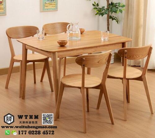 天津实木餐桌椅多款松木餐桌椅定制实木餐桌椅厂家直销