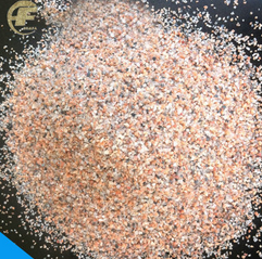 大量销售 高质量桔红彩砂60目 优质自然彩砂 彩沙图片