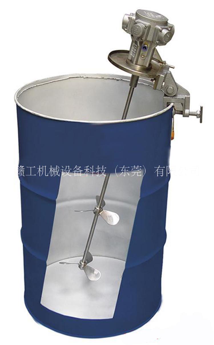供应200L油桶气动搅拌机 夹桶式气动搅拌机 55加仑油桶气动搅拌机图片