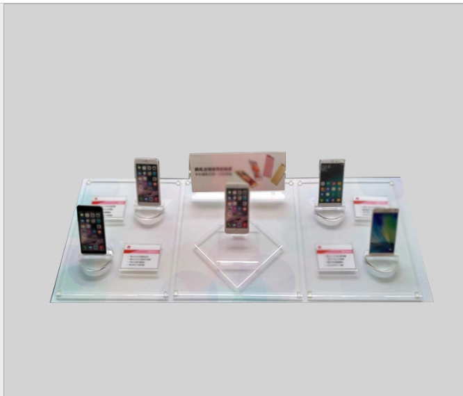 手机托盘 手机柜台展示 中博展示 亚克力支架 亚克力手机展示架图片