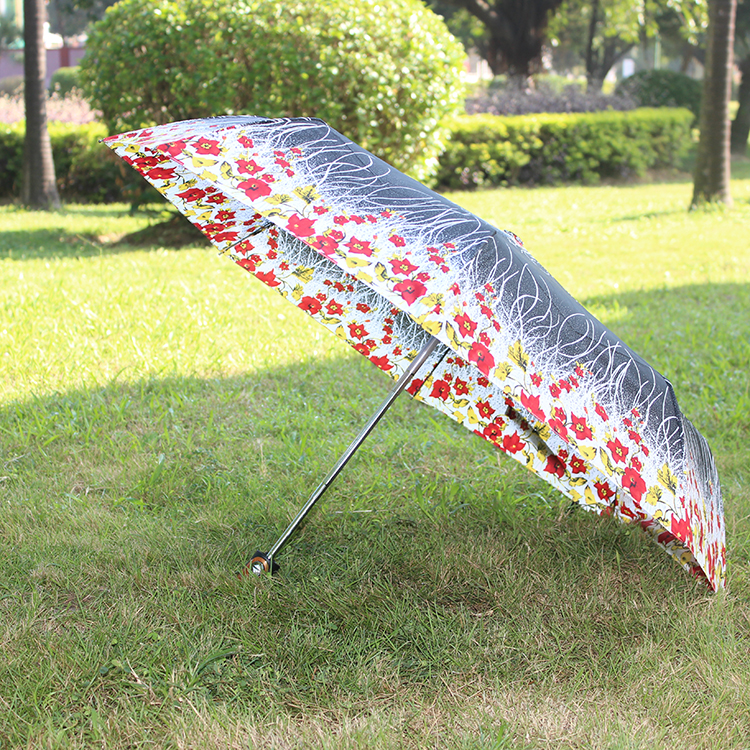 上海女士创意晴雨伞批发 广告伞价格 三折伞图片 礼品伞印LOGO图片