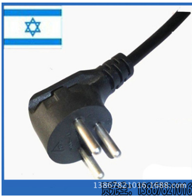 以色列插头电源线 三芯美标电源线 以色列电源线厂家 以色列三芯电源线