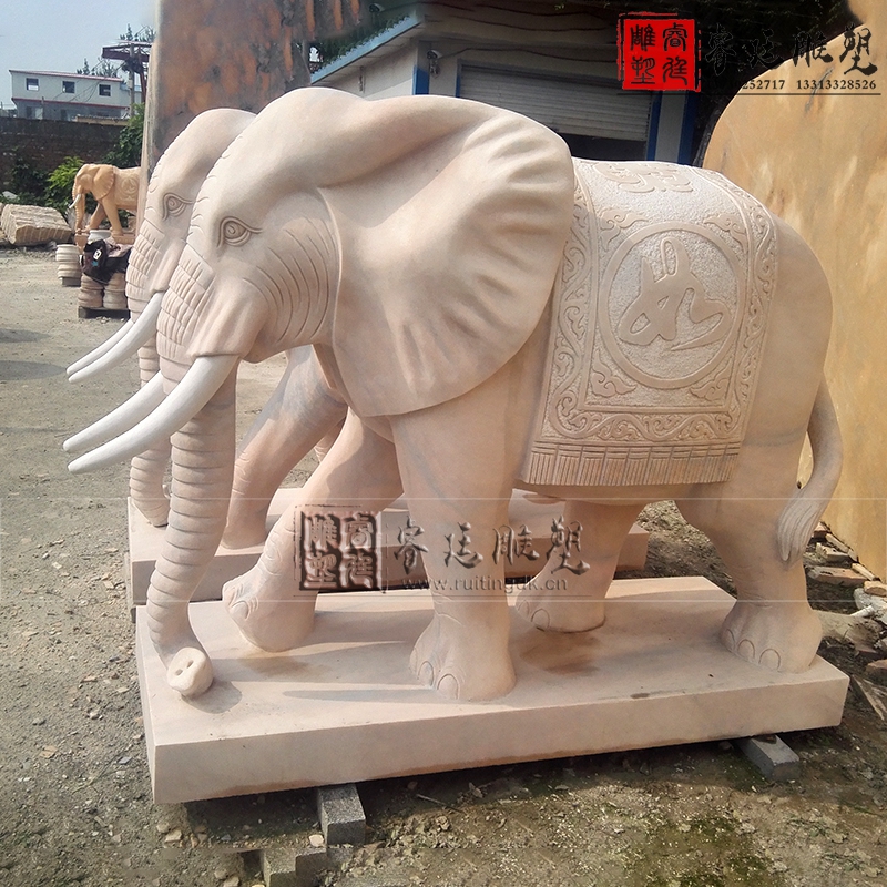 汉白玉石雕大象定制 汉白玉石雕大象价格 汉白玉石雕大象厂家加工