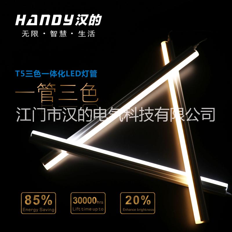 汉的厂家批发T5一体化灯管暖光LED日光灯0.3米220v节能灯管