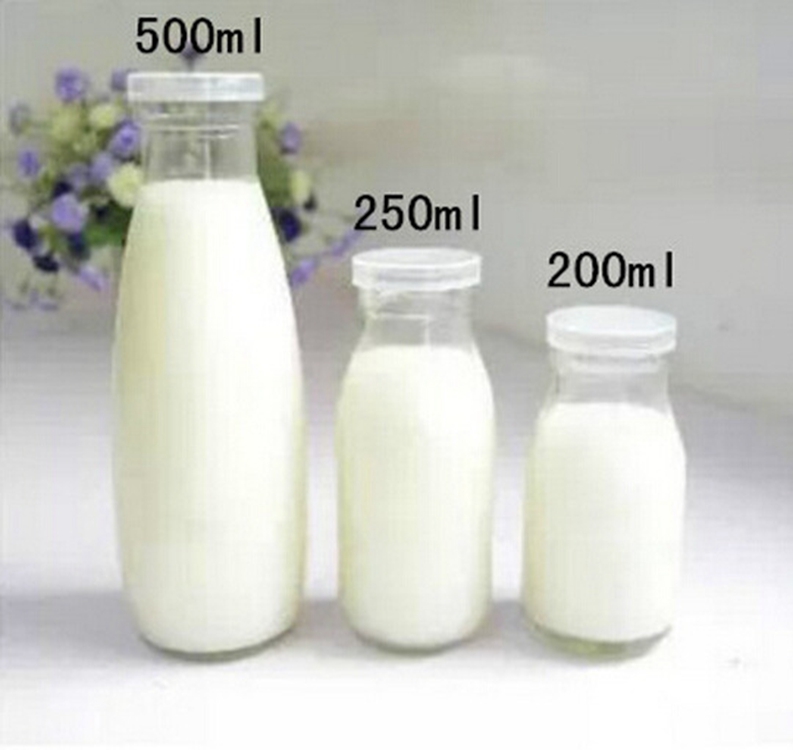 江苏徐州官宇玻璃制品玻璃酸奶瓶  200ml  250ml   500ml