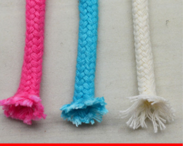 厂家定做 彩色包芯编织棉绳 空心束口棉绳 服装装饰八股棉扭绳图片