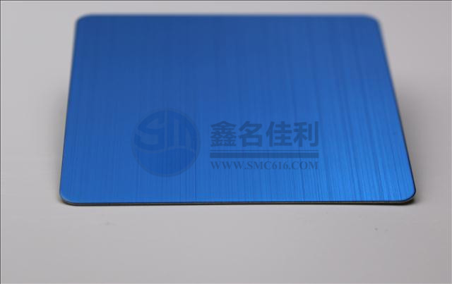 佛山市名佳利专业生产不锈钢装饰板201拉丝宝石蓝