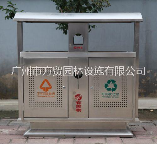 不锈钢垃圾桶定制厂家 室外垃圾桶定制电话  广州分类垃圾桶批发 户外环保垃圾桶图片