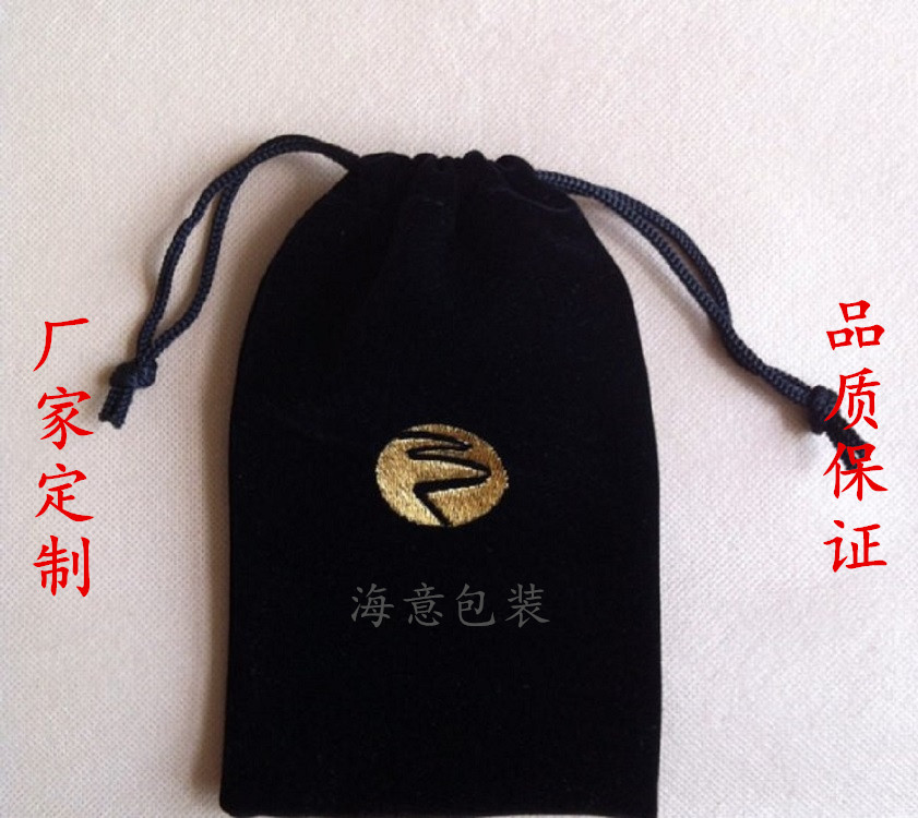 厂家订单绒布袋 绒布束口袋 五金产品包装袋 可印logo