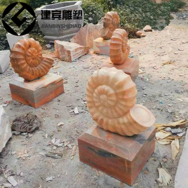 喷水海螺石雕喷水海螺石雕、景观海螺雕塑、海螺喷泉雕刻厂家