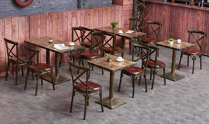 天津咖啡厅餐桌椅怎么卖 天津设计定做咖啡厅餐桌椅 天津咖啡厅餐桌椅酒吧桌椅定制图片