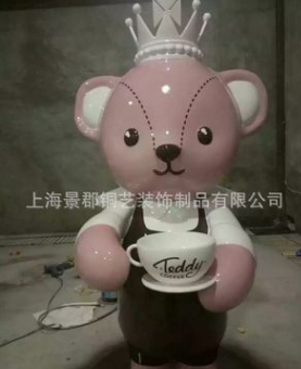 上海市厂家定制玻璃钢小熊雕塑厂家