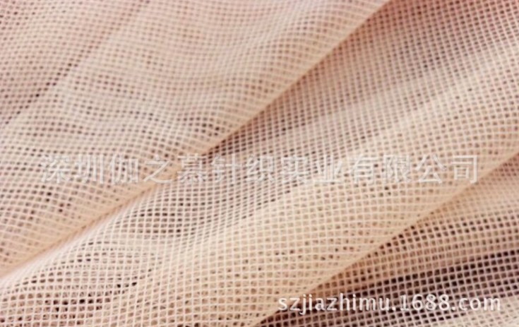 针织网锦氨弹力网弹力四角菱形网眼布有光网布