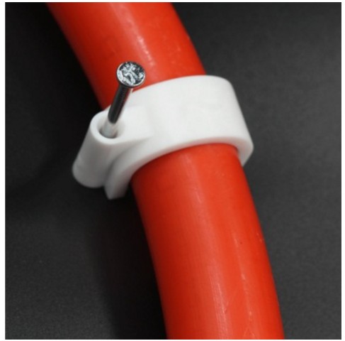 温州市管卡16MM厂家特种钢钉管卡 加大加厚塑料管卡 PVC线管固定电工套管卡16MM 100只/件