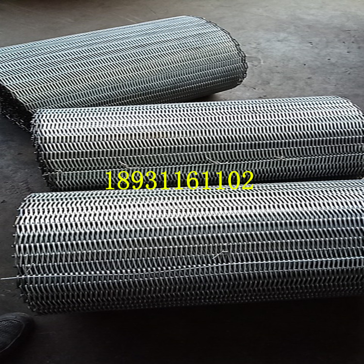 河北金属网带生产厂家 节能菱形网带 钢丝网输送网带