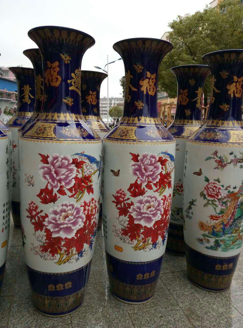 西安市西安花瓶定制陶瓷大花瓶开业摆件厂家