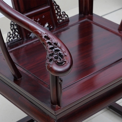 厂家黑酸枝实木圈椅客厅中式太师椅缅甸花梨家具图片