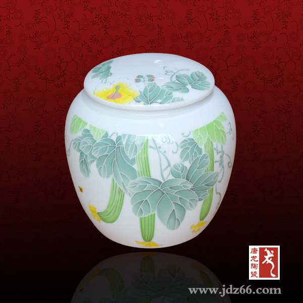 景德镇陶瓷罐批发厂家 定做陶瓷膏方罐子