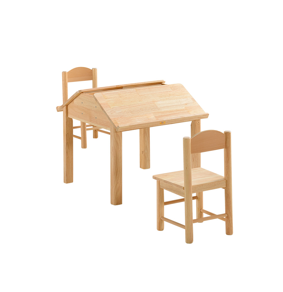 供应用于课室的幼儿桌椅 佛山智拓星幼儿园实木桌椅 佛山智拓星幼儿园实木圆柱椅图片
