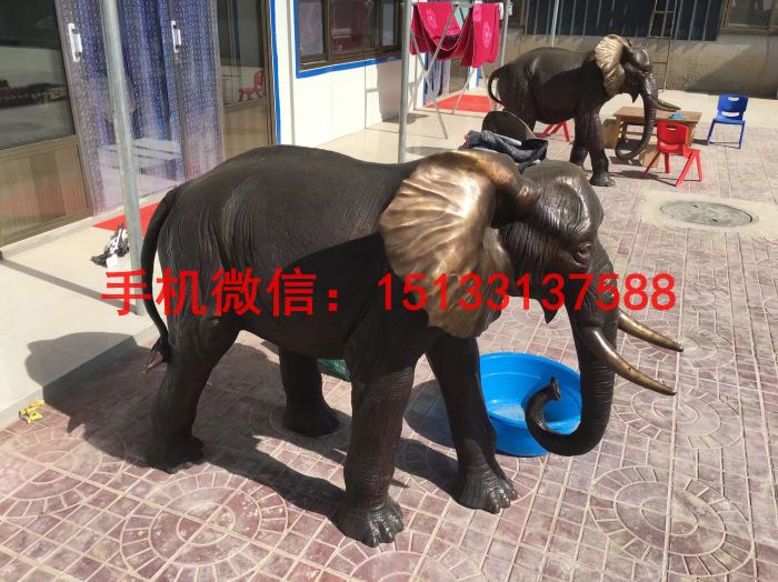 招财大象铜雕塑 企业铜雕塑