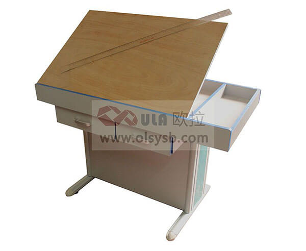 多功能绘图桌椅_学校工程制图桌_建筑制图桌_可升降绘图桌 OGTS-01塑钢木型图片