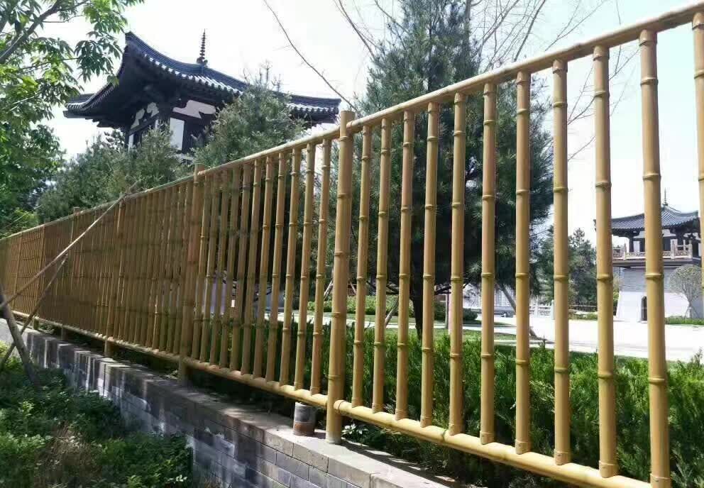 北京市濮阳市政仿竹节栅栏，仿竹篱笆护栏厂家