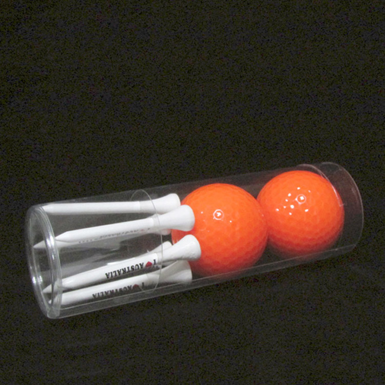 深圳市圆筒厂家现货批发PVC透明圆筒 高尔夫球一球六钉PVC吸塑圆筒 透明塑料圆形包装盒