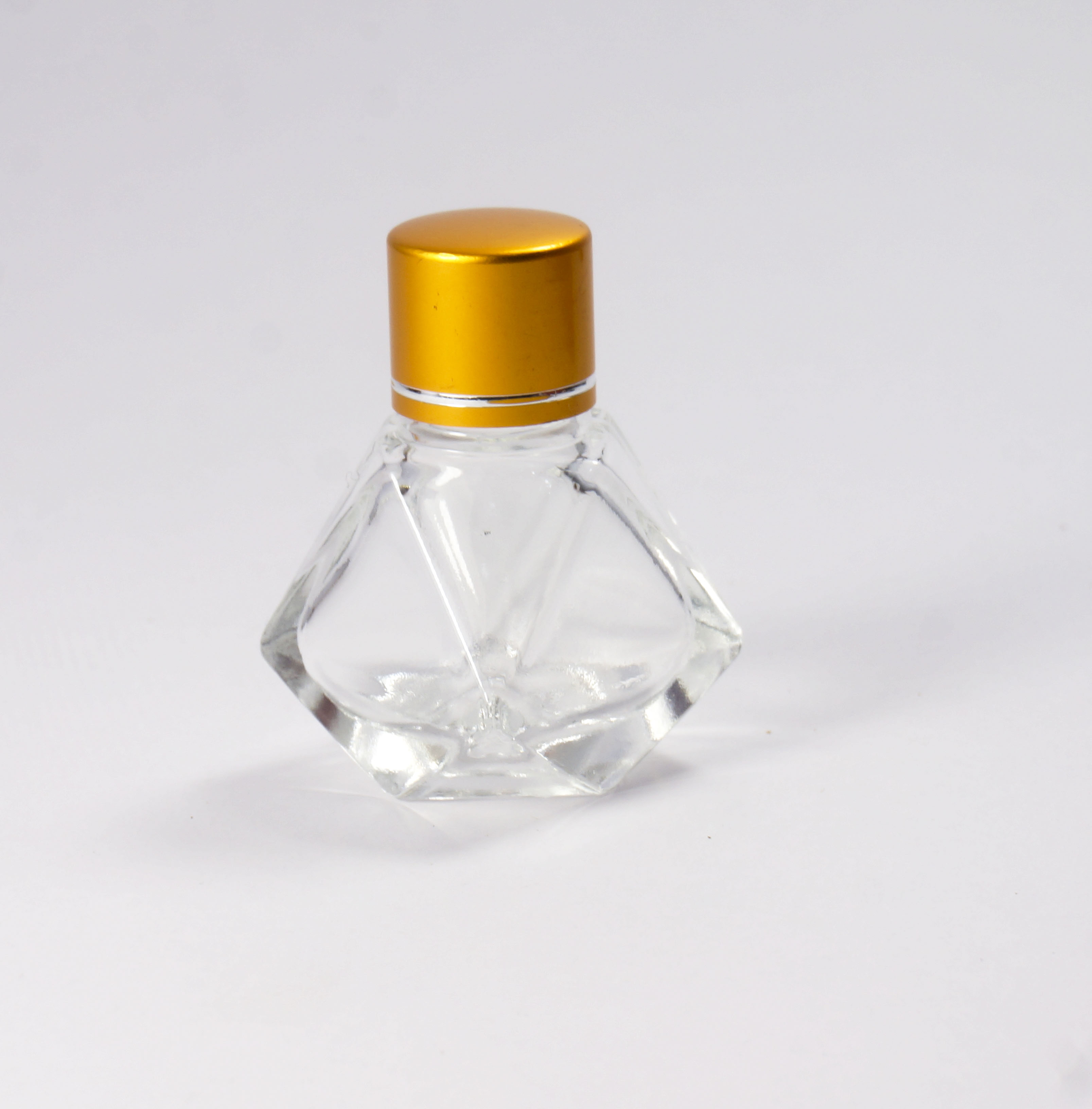 供应批发订做钻石形香水玻璃瓶 钻石形小型玻璃瓶 玻璃香水瓶图片