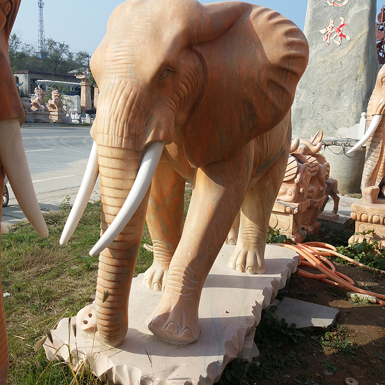 保定市晚霞红石雕大象门口石头象供应商家厂家全国直销晚霞红石雕大象门口石头象供应商家汉白玉石雕大象 石雕大象的寓意 喷水小象雕刻