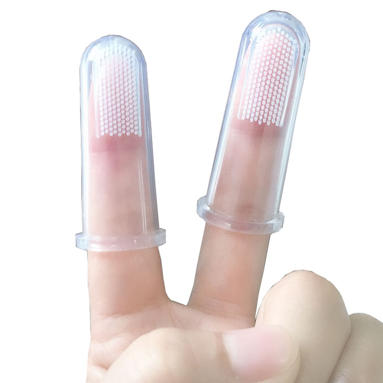 硅胶手指牙刷亚马逊指定工厂直接销售生产订制各种尺寸宠物指套刷硅胶手指牙刷 宠物牙刷