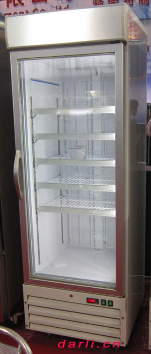 立式低温玻璃门冰箱