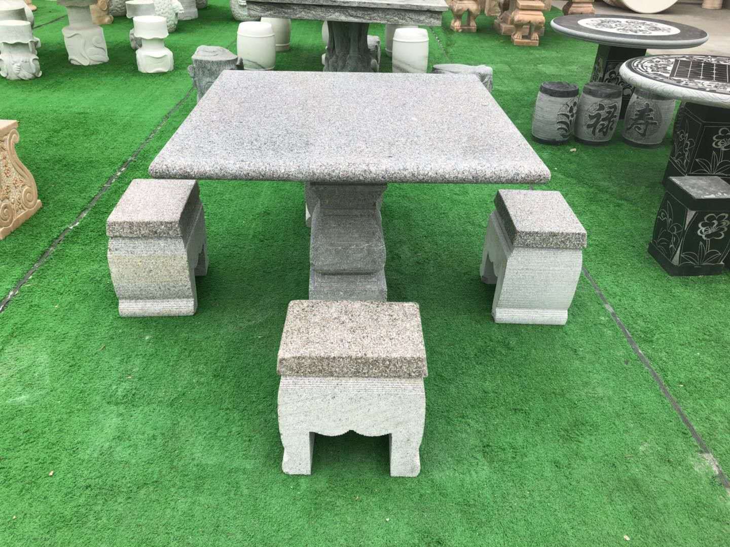石材石雕 石桌子圆桌子仿古石桌子图片