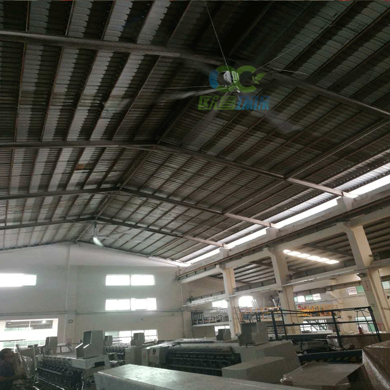 柳州大型厂房安装瑞泰风工业吊扇用电量极小，高效节能图片