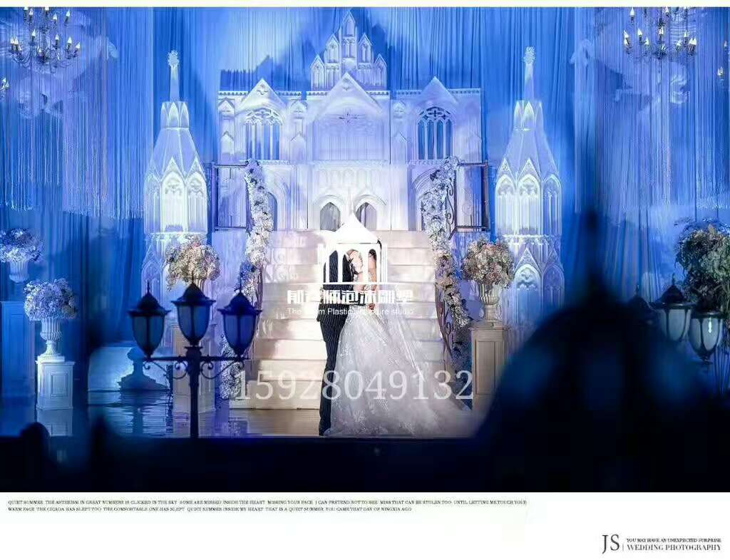 欧式拱门泡沫雕塑定制婚庆背景道具