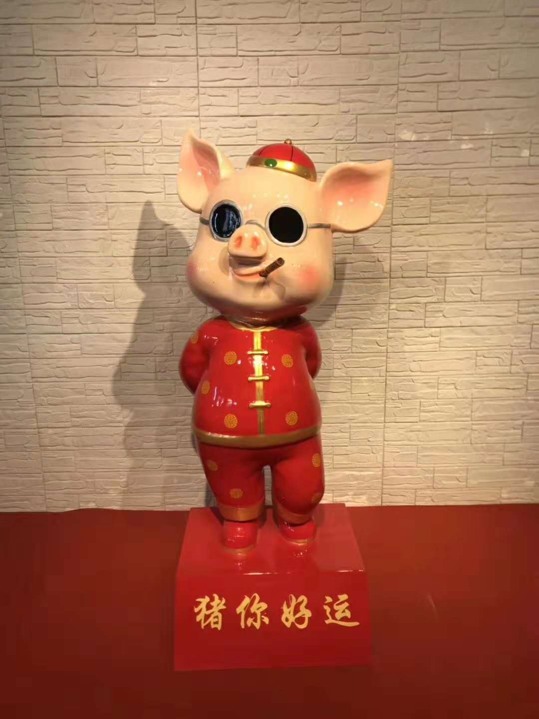 猪年雕塑猪模型摆件恭喜发财猪厂家图片