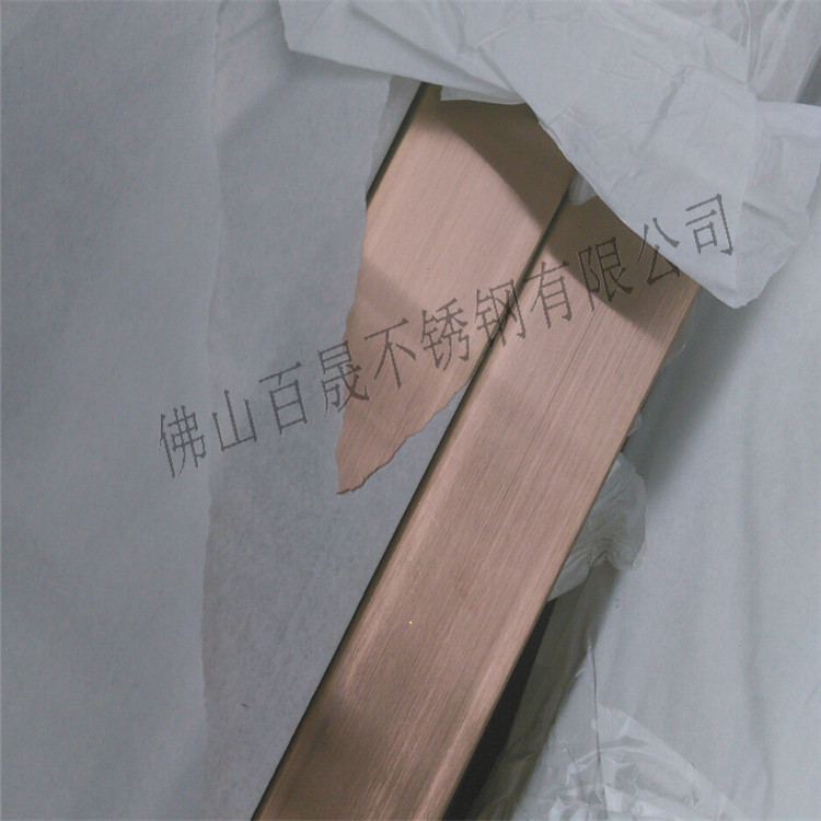 彩色不锈钢管201佛山电镀厂家 玫瑰金不锈钢方管12*12*0.5*0.6*0.8mm装饰彩色管图片