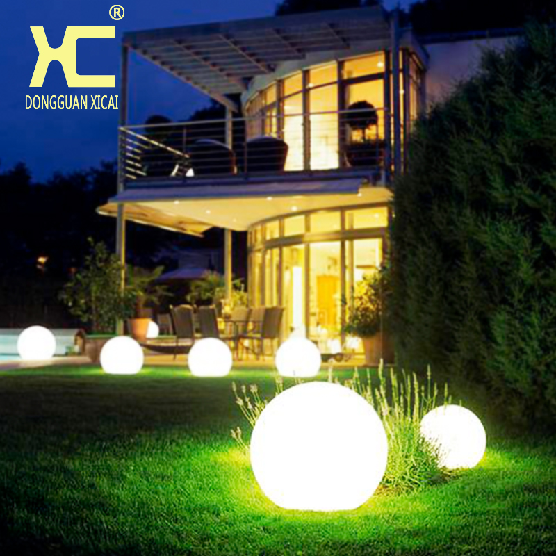 东莞市LED发光圆球厂家LED发光圆球灯户外草坪球形灯  七彩防水落地灯 庭院装饰灯
