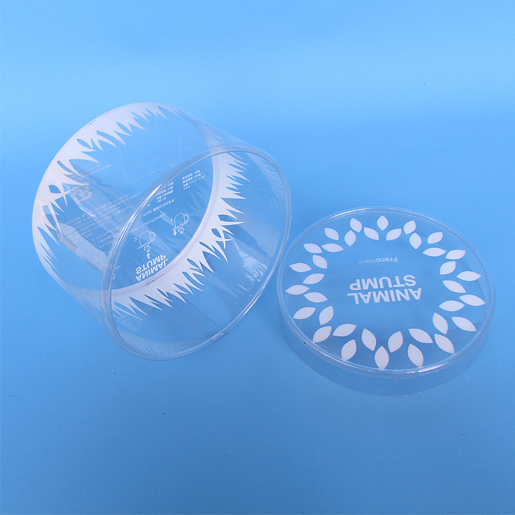 丝印圆筒PVC圆筒卷边圆盖子包装桶产品制品透明礼品吸塑印刷塑料丝印圆筒