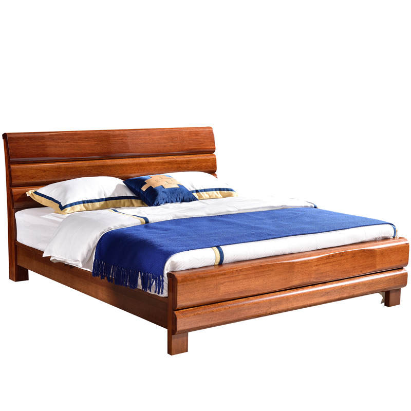 双人床双人床全实木1.8m双人床简约现代中式实木床主卧婚床 9002#