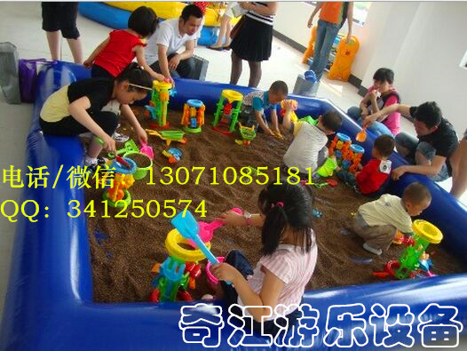 郑州市沙滩乐园厂家郑州奇江推荐商场占地小沙滩乐园 投资少回报快的儿童沙池游乐设备