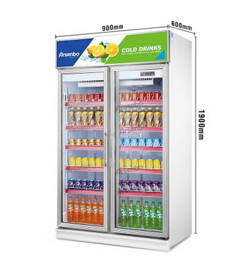 重庆市双门冷藏柜 饮料展示柜 商用冷柜厂家