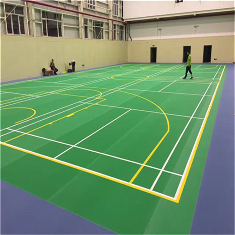 羽毛球场胶地板 pvc羽毛球塑胶地板 羽毛球场地颜色图片