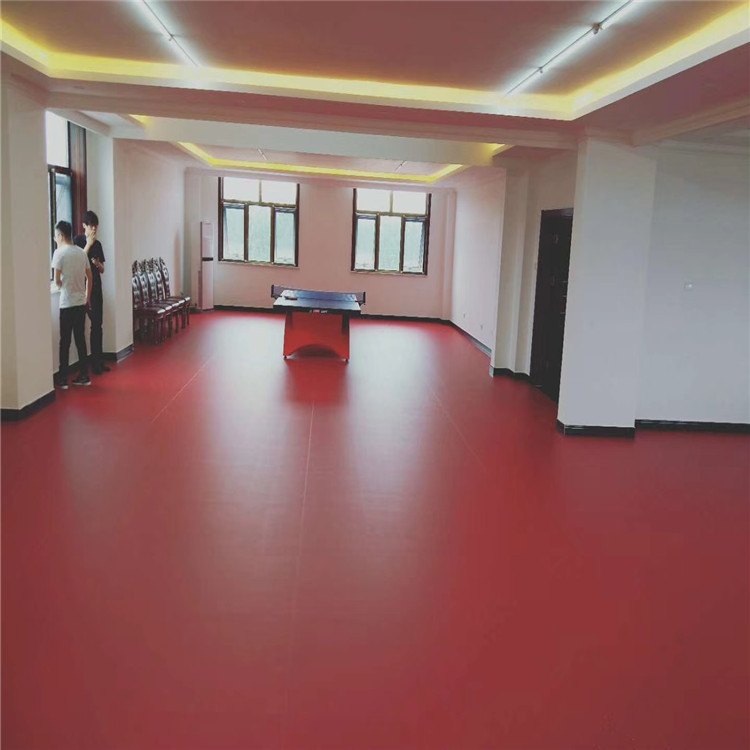 乒乓球室地板价格 塑胶运动地板 乒乓球室地板材料