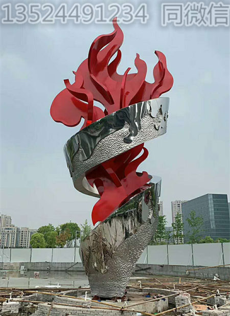 户外不锈钢大型火炬雕塑 广场火炬浮雕厂家