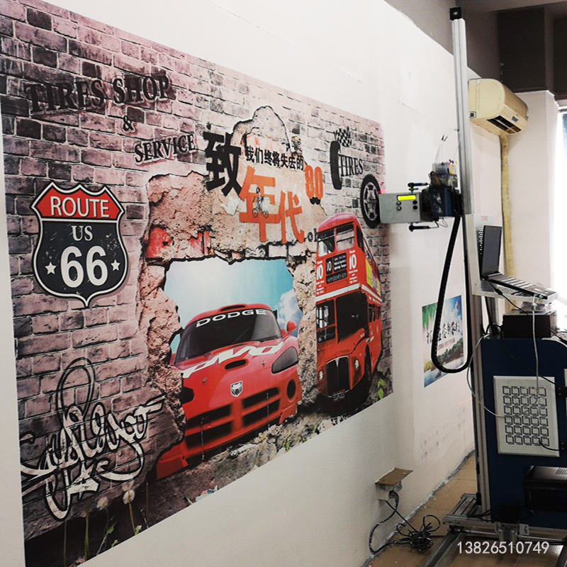 赚钱壁画机自动打印机大型背景墙彩绘机农村文化墙宣传喷绘机