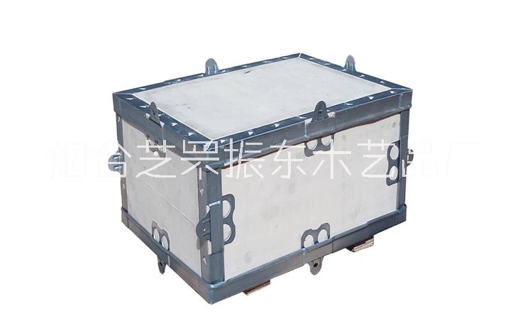 烟台厂家批发钢带箱钢边箱出口包装箱 钢带箱钢边箱铁木包装箱图片