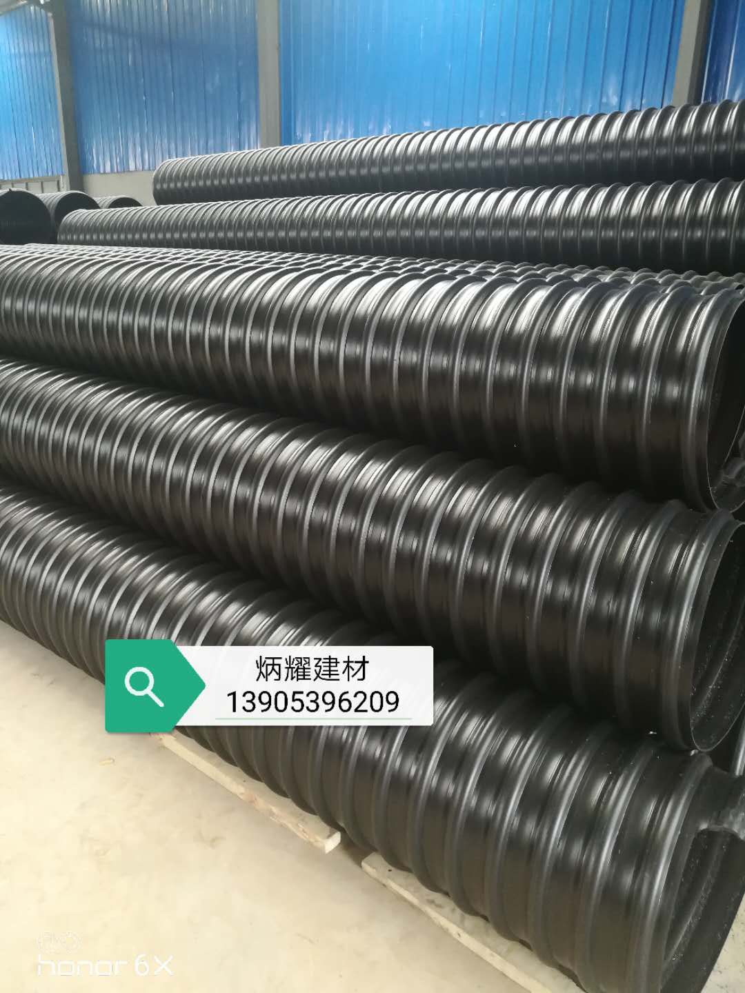 供应400PE钢带增强波纹管生产厂家 400PE钢带波纹管图片