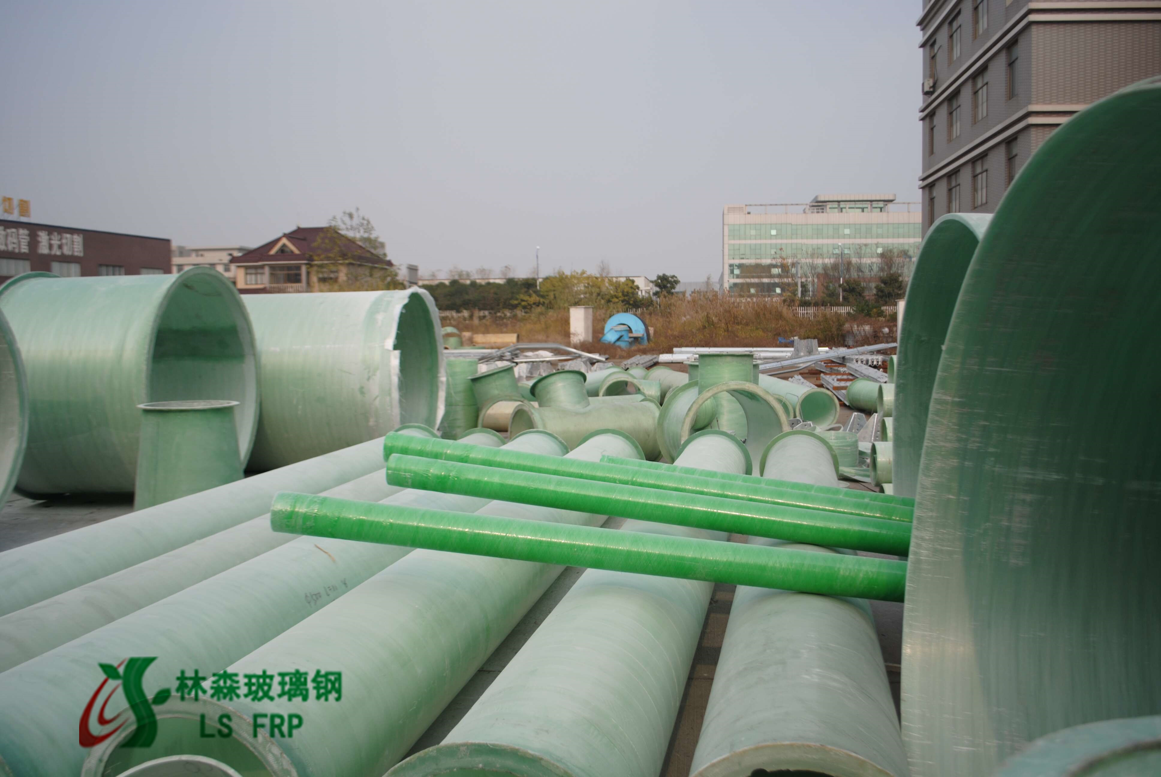 玻璃钢缠绕管/玻璃钢管道厂家江苏林森低价批发 尺寸可定制